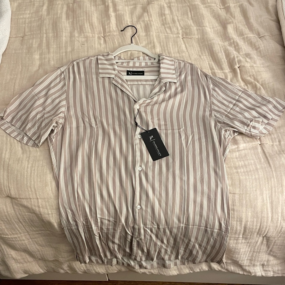 Tailored Athlete Dress Shirt - Stone Retro